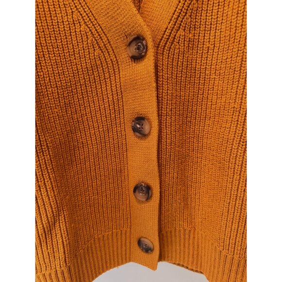 NWT Old Navy Shaker-stitch Cardigan in Mustard Yellow Womens Size Large - Picture 4 of 9